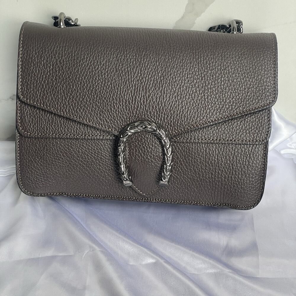 Marina Galanti Leather Crossbody Bag Italy Horseshoe Quiet Luxury Chic Old Money